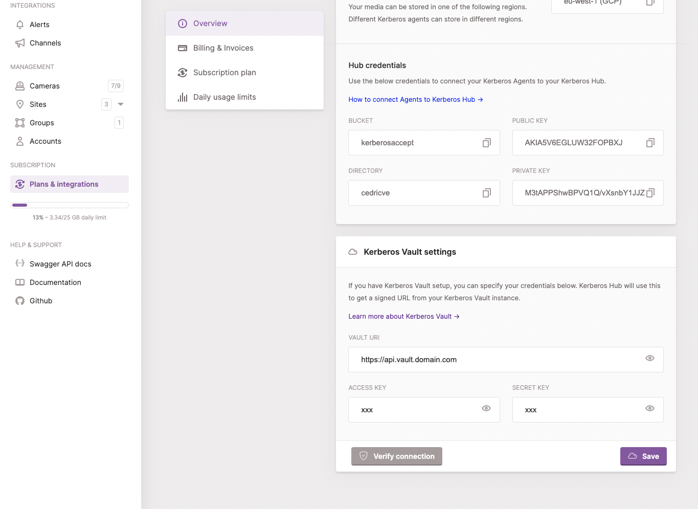 Connect Kerberos Hub to your Kerberos Vault