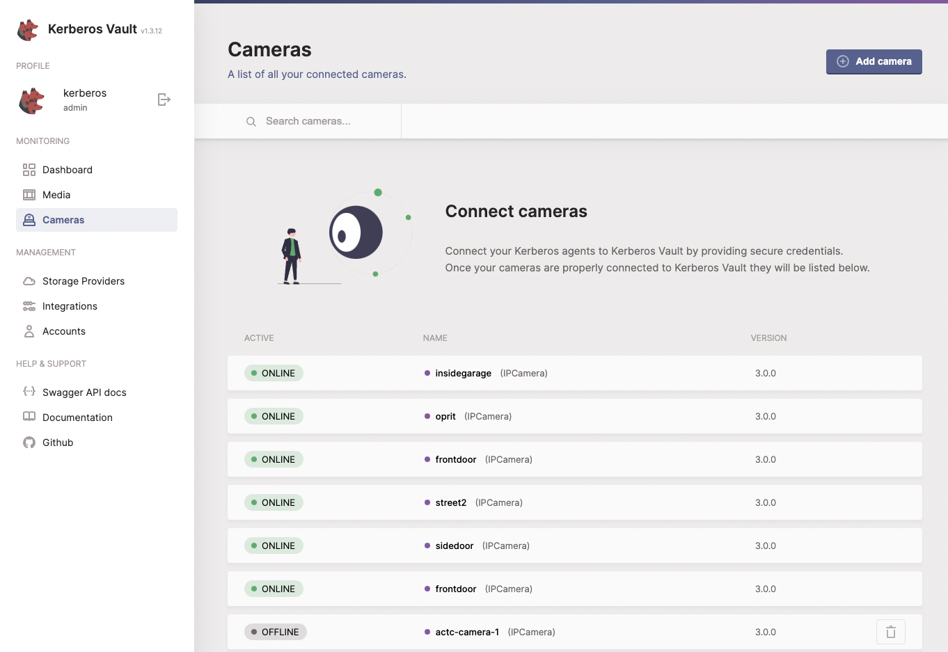 Kerberos Agents connected to Kerberos Vault