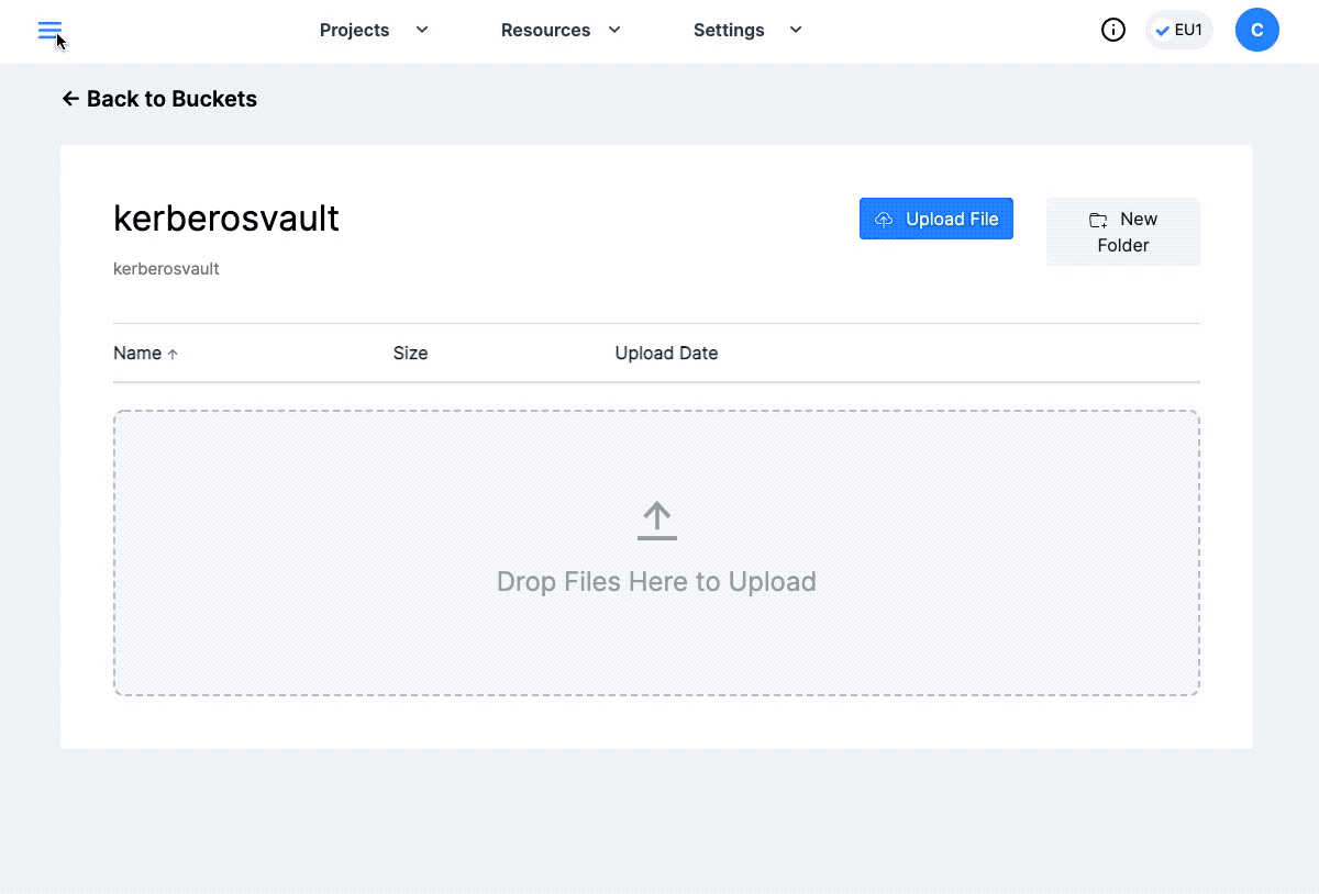 Create a Storj Access Grants.